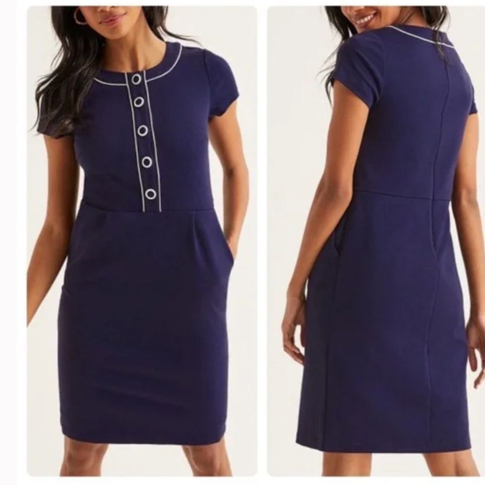 NWT Boden Gracie Ponte Retro Mod Knit Pocket Dress